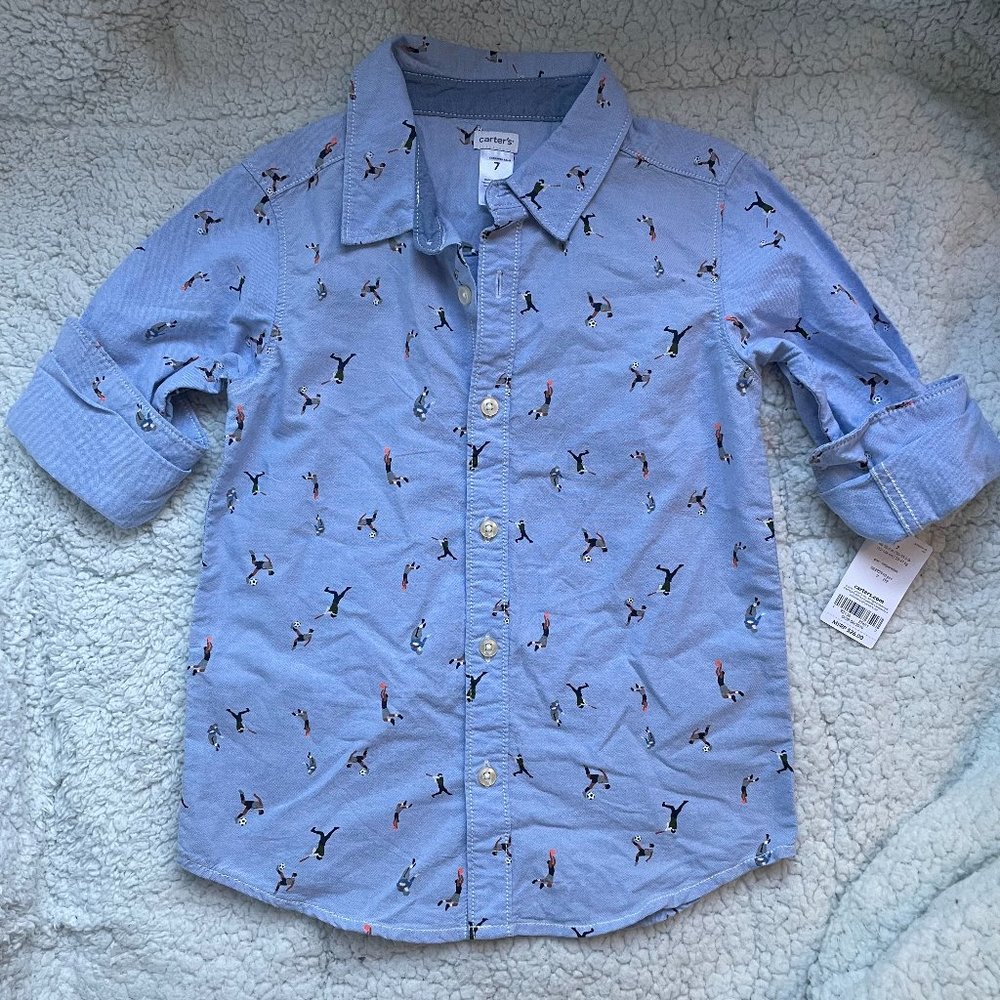 NWT - Carters Long sleeve Button Up